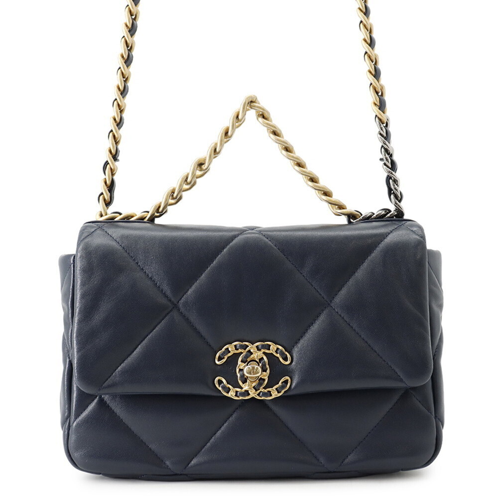 Chanel Chain Shoulder Bag CHANEL19 Matelassé Coco Mark Lambskin AS1160 CHANEL...